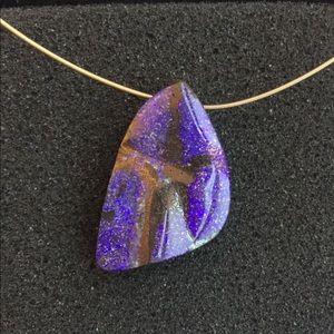 32 Carot Natural Australian Opal on a Gold Chain